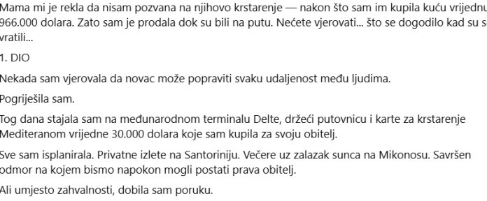 Mama mi je rekla da nisam pozvana na njihovo krstarenje — nakon što sam im kupila kuću vrijednu 966.000 dolara. Zato sam je prodala dok su bili na putu. Nećete vjerovati… što se dogodilo kada su se vratili… Mama mi je rekla da nisam pozvana na njihovo krstarenje — nakon što sam im kupila kuću vrijednu 966.000 dolara. Zato sam je prodala dok su bili na putu. Nećete vjerovati… što se dogodilo kada su se vratili…