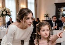Moja petogodišnja kćerka nježno je povukla moju vjenčanicu i šapnula: „Mama, vidjela sam novog tatu i ujaka Petera kako rade nešto loše.“ Ono što sam uradila nakon toga ostavilo je svih 200 gostiju bez riječi. Moja petogodišnja kćerka nježno je povukla moju vjenčanicu i šapnula: „Mama, vidjela sam novog tatu i ujaka Petera kako rade nešto loše.“ Ono što sam uradila nakon toga ostavilo je svih 200 gostiju bez riječi.