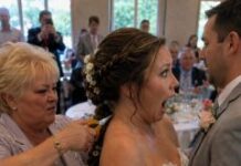 Moja svekrva mi je prišla s leđa na dan mog vjenčanja i odsjekla kosu, tvrdeći da je to „porodična tradicija“. Ali moj suprug je uradio nešto zbog čega je vrlo brzo požalila svoj postupak. 😰😨