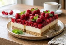 Plazma kocke sa malinama – kremast desert koji spaja omiljeni keks i svježe voće Plazma kocke sa malinama – kremast desert koji spaja omiljeni keks i svježe voće