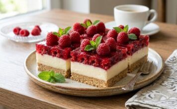 Plazma kocke sa malinama – kremast desert koji spaja omiljeni keks i svježe voće Plazma kocke sa malinama – kremast desert koji spaja omiljeni keks i svježe voće