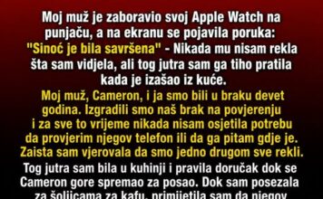Pratila sam muža nakon poruke „Sinoć je bilo savršeno“ – ono što sam zatekla potpuno me iznenadilo Pratila sam muža nakon poruke „Sinoć je bilo savršeno“ – ono što sam zatekla potpuno me iznenadilo