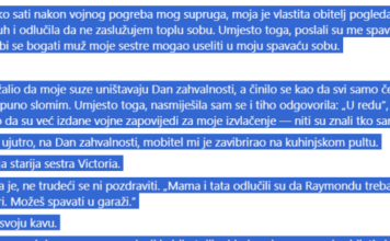 Samo nekoliko sati nakon vojnog pogreba mog supruga, moja je vlastita obitelj pogledala moj trudnički trbuh i odlučila da ne zaslužujem toplu sobu. Umjesto toga poslali su me spavati u ledenu garažu kako bi se bogati muž moje sestre mogao useliti u moju spavaću sobu Samo nekoliko sati nakon vojnog pogreba mog supruga, moja je vlastita obitelj pogledala moj trudnički trbuh i odlučila da ne zaslužujem toplu sobu. Umjesto toga poslali su me spavati u ledenu garažu kako bi se bogati muž moje sestre mogao useliti u moju spavaću sobu