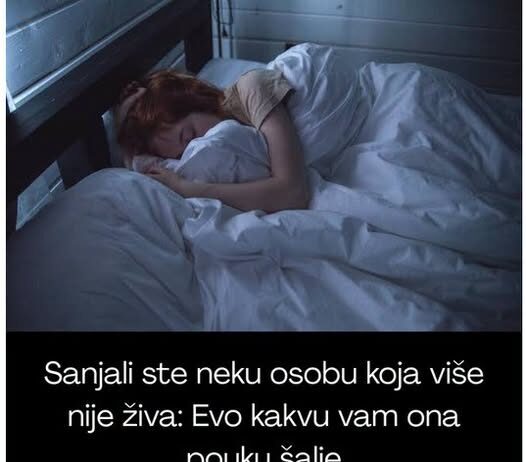 Sanjali ste neku osobu koja više nije živa: Evo kakvu vam ona pouku šalje Sanjali ste neku osobu koja više nije živa: Evo kakvu vam ona pouku šalje
