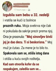 Svekrva me je nazvala beskorisnom nakon što sam izgubila bebu, a muž je ćutao: Istinu sam pronašla u koferu Svekrva me je nazvala beskorisnom nakon što sam izgubila bebu, a muž je ćutao: Istinu sam pronašla u koferu