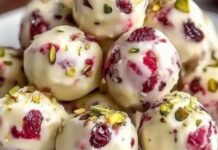BRUSNICA PISTACIO KUGLICE – Slatko, Hrskavo I Sočno 🍫🫐 Ove Kuglice Kombinuju Slatkoću Bijele Čokolade, Kiselkastost Brusnica I Hrskavost Pistaća