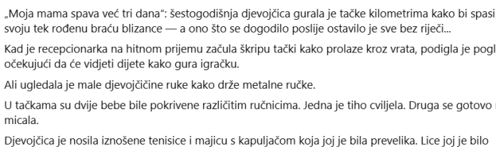 Djevojka koja je odvela blizance u bolnicu skrivala je ključ oko vrata Djevojka koja je odvela blizance u bolnicu skrivala je ključ oko vrata
