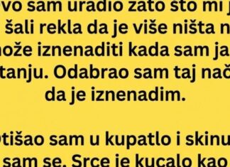 Hteo sam samo da je iznenadim, a onda me je dotukla jednom rečenicom Hteo sam samo da je iznenadim, a onda me je dotukla jednom rečenicom