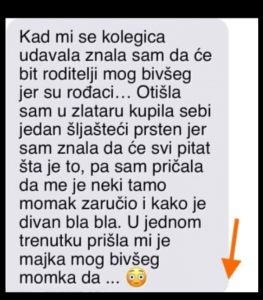 “Kad mi se kolegica udavala znala sam da će bit roditelji mog bivšeg ..”