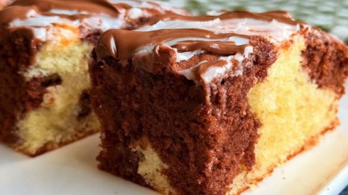 MERMERNI KOLAČ S VANILIJOM I ČOKOLADOM – MEK, SOČAN I NEODOLJIV 🍫🤍