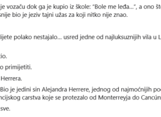 Milijunašev sin je šapnuo vozaču dok su ga pokupljivali iz škole: “Bole me leđa…” Milijunašev sin je šapnuo vozaču dok su ga pokupljivali iz škole: “Bole me leđa…”