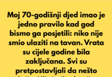 Moj 70-godišnji djed imao je jedno pravilo kad god bismo ga posjetili: niko nije smio ulaziti na tavan. Moj 70-godišnji djed imao je jedno pravilo kad god bismo ga posjetili: niko nije smio ulaziti na tavan.