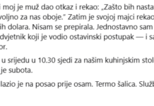 Moj muž je dao otkaz prije nego što je saznao što je moj otac ostavio za sobom. Moj muž je dao otkaz prije nego što je saznao što je moj otac ostavio za sobom.