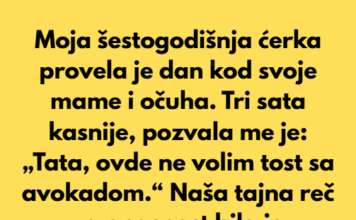 Moja šestogodišnja ćerka provela je dan kod svoje mame i očuha. Tri sata kasnije, pozvala me je: Moja šestogodišnja ćerka provela je dan kod svoje mame i očuha. Tri sata kasnije, pozvala me je: