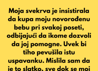 Moja svekrva je insistirala da kupa moju novorođenu bebu pri svakoj poseti, odbijajući da bilo kome drugom dozvoli da priđe kadi. Svaki put bi tiho pevušila istu uspavanku. Moja svekrva je insistirala da kupa moju novorođenu bebu pri svakoj poseti, odbijajući da bilo kome drugom dozvoli da priđe kadi. Svaki put bi tiho pevušila istu uspavanku.