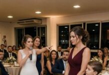 Na vjenčanju mog brata njegova je mladenka uzela mikrofon, pokazala na mene i rekla: „Evo patetične samohrane majke na koju smo vas upozorili.“ Moja se majka nasmijala i dodala: „Ona je sniženi model naše obitelji.“ Cijela je dvorana prasnula u smijeh. Na vjenčanju mog brata njegova je mladenka uzela mikrofon, pokazala na mene i rekla: „Evo patetične samohrane majke na koju smo vas upozorili.“ Moja se majka nasmijala i dodala: „Ona je sniženi model naše obitelji.“ Cijela je dvorana prasnula u smijeh.