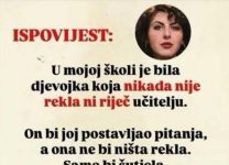 NIKAD NIJE REKLA NI RIJEČ U ŠKOLI: A onda je na tabli napisala jednu rečenicu NIKAD NIJE REKLA NI RIJEČ U ŠKOLI: A onda je na tabli napisala jednu rečenicu