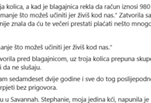 „Plati. To je najmanje što možeš učiniti kad već živiš kod nas.“ Zatvorila sam novčanik, rekla „Ne“ i bez svađe otišla. Nije ni slutila da ću iste večeri prestati plaćati nešto mnogo važnije od namirnica. „Plati. To je najmanje što možeš učiniti kad već živiš kod nas.“ Zatvorila sam novčanik, rekla „Ne“ i bez svađe otišla. Nije ni slutila da ću iste večeri prestati plaćati nešto mnogo važnije od namirnica.