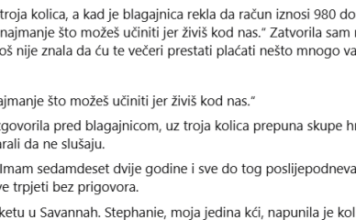 „Plati. To je najmanje što možeš učiniti kad već živiš kod nas.“ Zatvorila sam novčanik, rekla „Ne“ i bez svađe otišla. Nije ni slutila da ću iste večeri prestati plaćati nešto mnogo važnije od namirnica. „Plati. To je najmanje što možeš učiniti kad već živiš kod nas.“ Zatvorila sam novčanik, rekla „Ne“ i bez svađe otišla. Nije ni slutila da ću iste večeri prestati plaćati nešto mnogo važnije od namirnica.