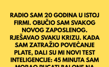 RADIO SAM 20 GODINA U ISTOJ FIRMI. OBUČIO SAM SVAKOG NOVOG ZAPOSLENOG. RJEŠAVAO SVAKU KRIZU. RADIO SAM 20 GODINA U ISTOJ FIRMI. OBUČIO SAM SVAKOG NOVOG ZAPOSLENOG. RJEŠAVAO SVAKU KRIZU.