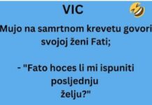 VIC DANA: Mujo na samrtnom krevetu… VIC DANA: Mujo na samrtnom krevetu…