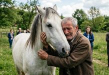 Zagrljaj nakon pet godina tišine: Dan kada je bijeli konj vratio dug svom starom gazdi Zagrljaj nakon pet godina tišine: Dan kada je bijeli konj vratio dug svom starom gazdi
