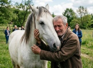 Zagrljaj nakon pet godina tišine: Dan kada je bijeli konj vratio dug svom starom gazdi Zagrljaj nakon pet godina tišine: Dan kada je bijeli konj vratio dug svom starom gazdi