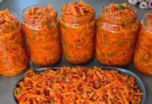 ZIMNICA OD PAPRIKA I MRKVE BEZ PEČENJA ZIMNICA OD PAPRIKA I MRKVE BEZ PEČENJA
