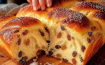 💥 TIJESTO KOJE RASTE KAO BALON! 🎈Ovo je najbolja pogača s grožđicama, mekana poput pamuka, koja se lista u nježne niti i ostaje svježa i mekana danima. 🍇🍞😍