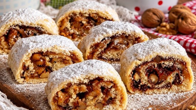 Hvarski suhi kolačići – tradicionalne roladice s orasima i marmeladom Hvarski suhi kolačići – tradicionalne roladice s orasima i marmeladom