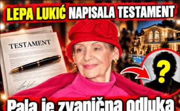 LEPA LUKIĆ NAPISALA TESTAMENT! Preodsjeća da odlazi… Pala je zvanična odluka o kompletnoj ostavštini : Evo kome OSTAVLJA SVE! ŠOKIRALA SVE SVOJOM ODLUKOM… LEPA LUKIĆ NAPISALA TESTAMENT! Preodsjeća da odlazi… Pala je zvanična odluka o kompletnoj ostavštini : Evo kome OSTAVLJA SVE! ŠOKIRALA SVE SVOJOM ODLUKOM…