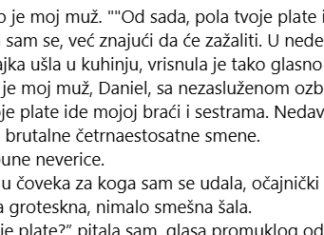 Muž je tražio pola moje plate za svoju porodicu, a onda je za večerom otkrio da se sve promijenilo! Muž je tražio pola moje plate za svoju porodicu, a onda je za večerom otkrio da se sve promijenilo!