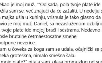 Muž je tražio pola moje plate za svoju porodicu, a onda je za večerom otkrio da se sve promijenilo! Muž je tražio pola moje plate za svoju porodicu, a onda je za večerom otkrio da se sve promijenilo!