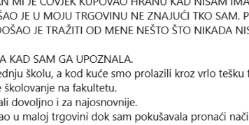 PRIJE 21 GODINU KUPOVAO MI JE HRANU KAD NISAM IMALA NI ZA RUČAK… A SADA JE UŠAO U MOJU TRGOVINU I TRAŽIO POMOĆ OD MENE PRIJE 21 GODINU KUPOVAO MI JE HRANU KAD NISAM IMALA NI ZA RUČAK… A SADA JE UŠAO U MOJU TRGOVINU I TRAŽIO POMOĆ OD MENE
