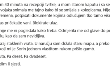 SMIJALI SU SE ŽENI U STAROM KAPUTU… A ONDA JE DIREKTOR IZAŠAO I SVI SU ZAŠUTJELI SMIJALI SU SE ŽENI U STAROM KAPUTU… A ONDA JE DIREKTOR IZAŠAO I SVI SU ZAŠUTJELI