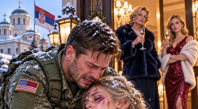 Vojnik se neočekivano vratio iz inostranstva i pronašao svoju pretučenu ženu bez svesti u snežnom nanosu ispred njihove sopstvene kuće, dok su njegova majka i sestra unutra uživale u šampanjcu. Vojnik se neočekivano vratio iz inostranstva i pronašao svoju pretučenu ženu bez svesti u snežnom nanosu ispred njihove sopstvene kuće, dok su njegova majka i sestra unutra uživale u šampanjcu.
